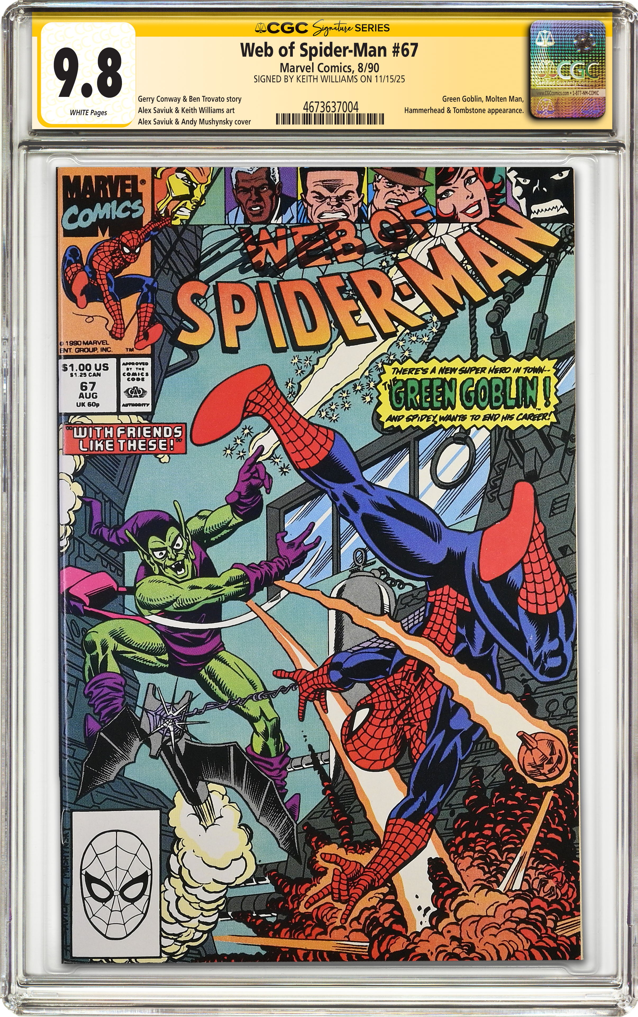 Web of Spider-Man #67 Keith Williams