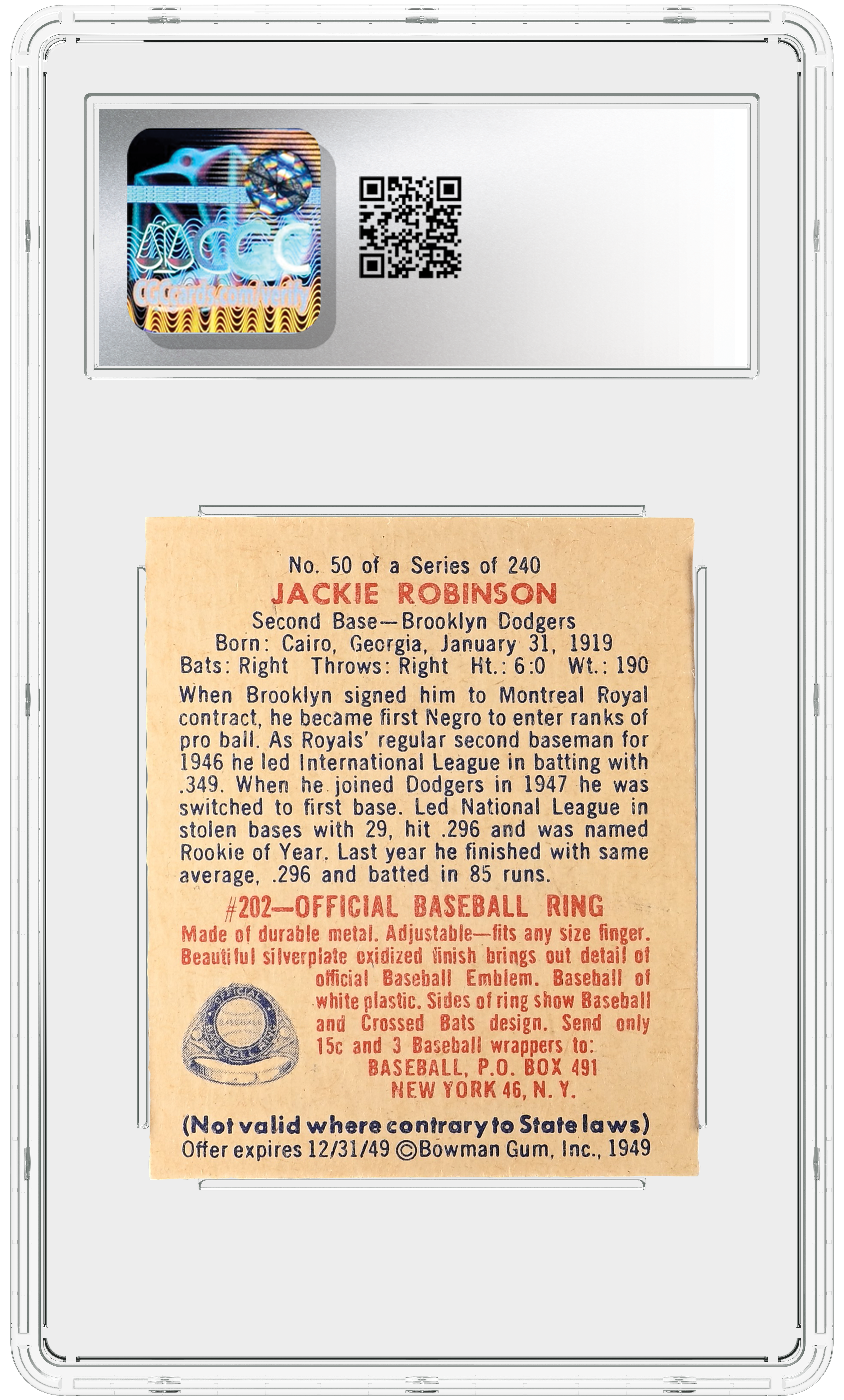 Jackie Robinson 9 6168274001 REV