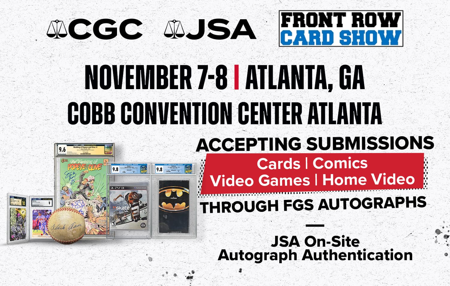 PR26-2485 Front Row Card Show Atlanta Event Article