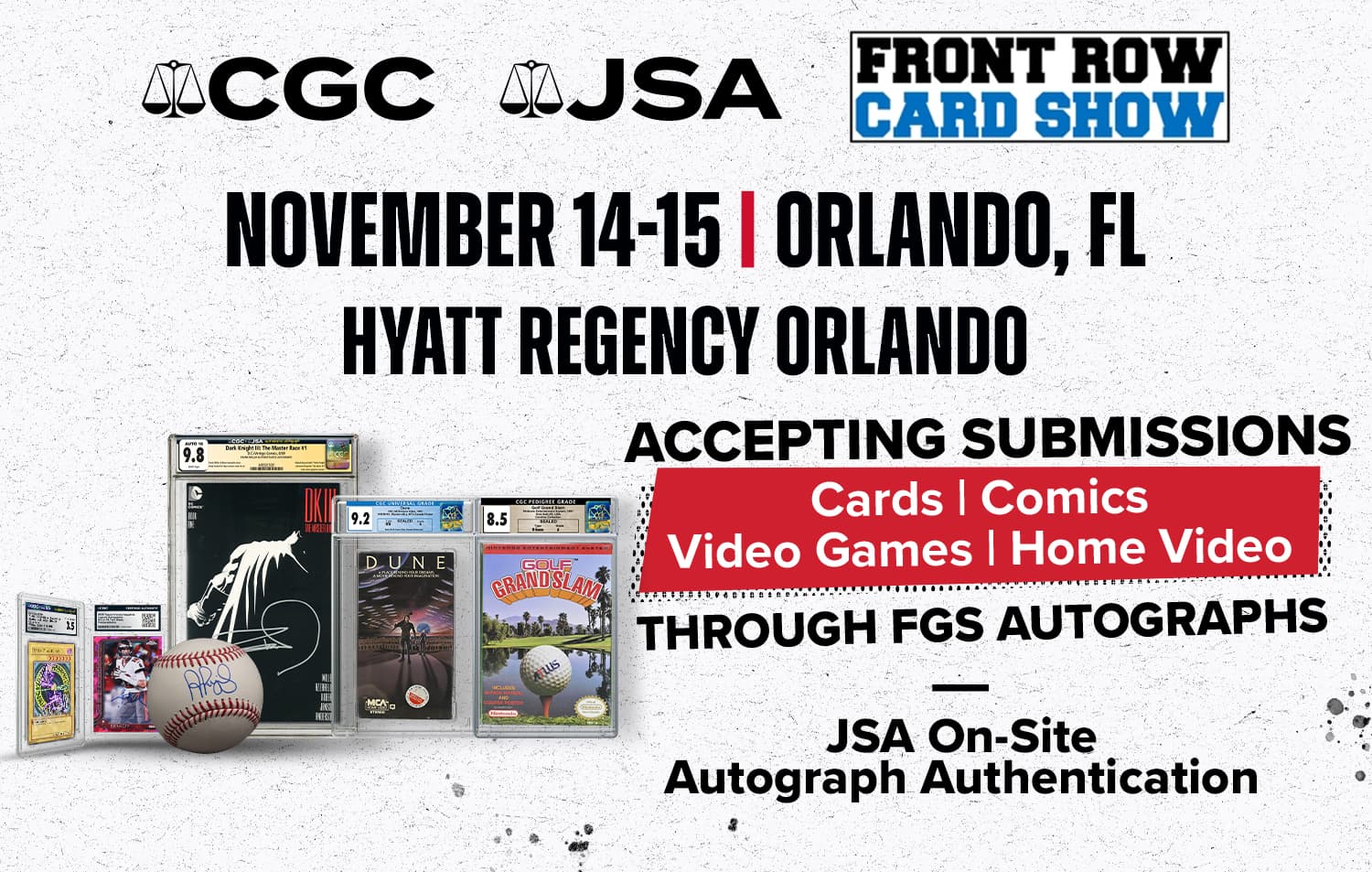 Front Row Card Show Orlando Header Revised