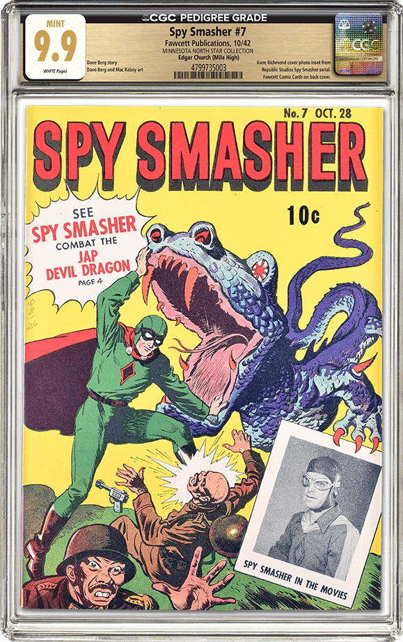 Spy Smasher 7 9.9 4799735003 Pedigree Gold OBV WEB