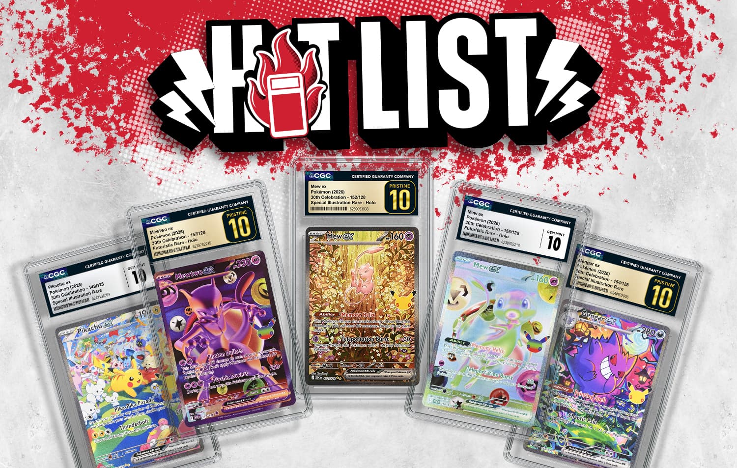CGC Cards Hot List Pokémon 30 Header
