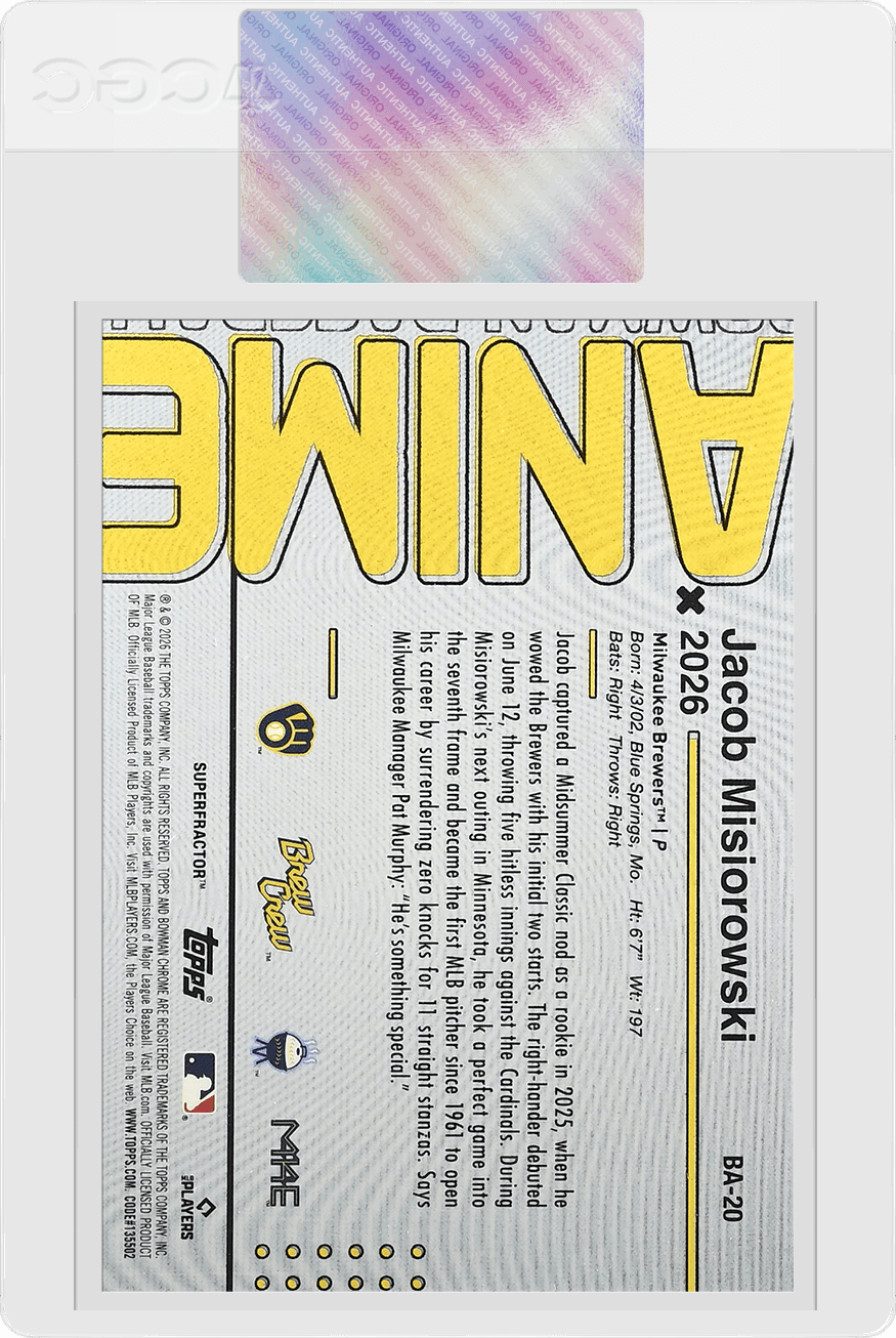 Jacob Misiorowski 6173397001 PlasticSleeve REV